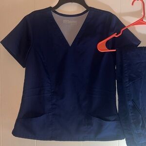 Grey's Anatomy Deep Blue, Indigo Scrub Ensemble, 
Sz M, Like New